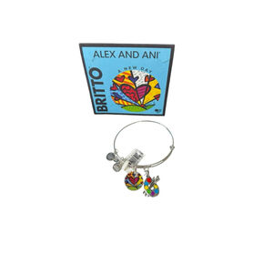 Women's Alex and Ani Britto Charm Bracelet One Size Silver Multicolor